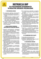 Instrukcje stanowiskowe BHP - IAE10 INSTRUKCJA BHP DLA PRACOWNIKÓW ZATRUDNIONYCH W MAGAZYNIE OGÓLNEGO PRZEZNACZENIA, FN - FOLIA SAMOPRZYLEPNA; (245X350MM) - miniaturka - grafika 1