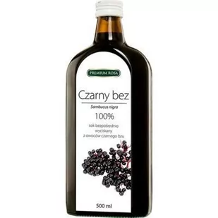 Premium Rosa Sok Czarny Bez 500 ml - - Zdrowa żywność - miniaturka - grafika 1