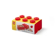Klocki - LEGO Classic 40000800 Pojemnik klocek LEGO Brick 6 - Czerwony - miniaturka - grafika 1