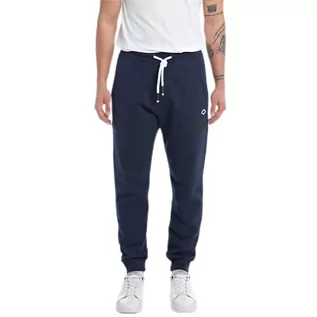 Spodnie męskie - Replay spodnie męskie do biegania, 085 niebieski, XL - grafika 1