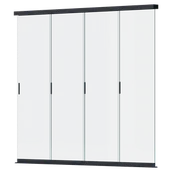 Kratki i pergole - Panel szklany przesuwny do pergoli ELEGANCE/DELUXE/FUSION 3m Anthracite - Gutroof - miniaturka - grafika 1