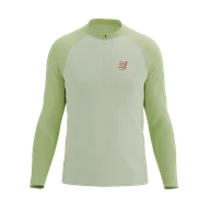 Koszulki sportowe męskie - COMPRESSPORT Koszulka biegowa męska TRAIL HZ LS T-SHIRT sugar/shadow lime - miniaturka - grafika 1