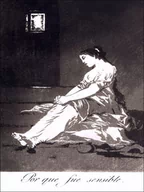 Plakaty - Plate 32 from Los Caprichos- Because she was susceptible (Por que fue sensible, Francisco Goya - plakat Wymiar do wyboru: 61x91,5 cm - miniaturka - grafika 1