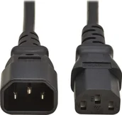 Kable komputerowe i do monitorów - Kabel zasilający Eaton EATON TRIPPLITE PDU Power Cord C13 to C14 - 10A 250V H05VV-F 2M Black P004-02M-EU - miniaturka - grafika 1