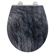 Deski sedesowe - Deska sedesowa z automatycznym zamykaniem 37,5 x 44,5 cm Slate – Wenko - miniaturka - grafika 1