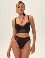 Biustonosze - Biustonosz push-up Omari - czarny 80D - miniaturka - grafika 1