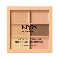 Bronzery i konturowanie twarzy - NYX Professional Makeup 3C Palette - Conceal, Correct, Contour - Light - miniaturka - grafika 1