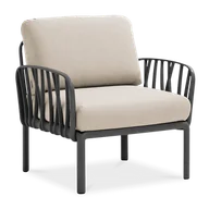 Fotele i krzesła ogrodowe - Fotel Komodo Poltrona Nardi Antracite Tech Panama - miniaturka - grafika 1