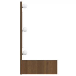 Lumarko Szafka z lustrem i LED, brązowy dąb, 90x31,5x62 cm - Toaletki - miniaturka - grafika 6