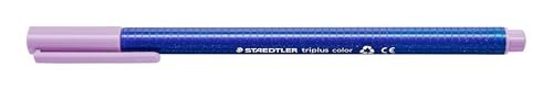 Staedtler Triplus 323-62 flamastry z trójkątnym trzonkiem w kartonowym etui, zmywalne, około 1 mm, 10 sztuk, lawenda