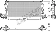Układ chłodzenia - akcesoria - Chłodnica, układ chłodzenia silnika Denso DRM20118 - miniaturka - grafika 1