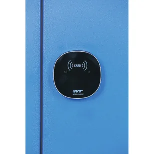 Szafka ubraniowa ze schowkami, 3 schowki, 1850 x 300 x 500 mm, zamek z czytnikiem kart RFID, drzwi laminowane, buk - Szafki biurowe - miniaturka - grafika 2