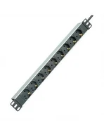 Listwy zasilające - ROLINE PDU Listwa zasilająca 9 gniazd, 45°, 16A, Aluminium, 2m - miniaturka - grafika 1