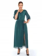 Sukienki - Sukienka Viola 42 letnia damska długa na wesele wieczór elegancka wizytowa - miniaturka - grafika 1