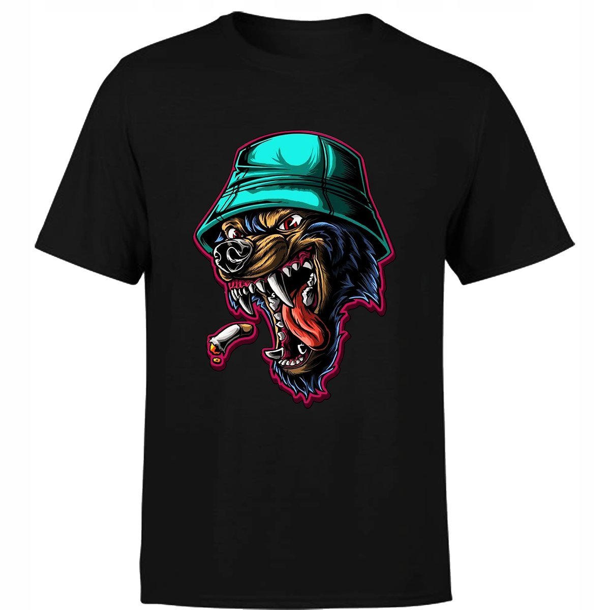 Koszulka męska z nadrukiem ZWIERZAK PIES XS