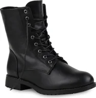 Botki damskie - Mytrendshoe Damskie Sznurowane Botki Profilowana Podeszwa 812022, Kolor: Czarny Szaro Srebrny, Rozmiar: 36 - miniaturka - grafika 1