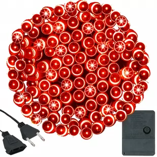 Lampki Świąteczne 100 Led Czerwone 8,5 M Oświetlenie Choinkowe - Oświetlenie świąteczne - miniaturka - grafika 1