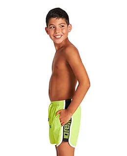 Kąpielówki dla chłopców - Arena Chłopięce B Bowen Jr Boxer kąpielówki Miękki zielono-czarno-whtie 116 - grafika 1