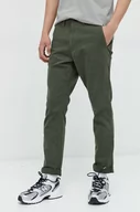 Spodnie męskie - Superdry spodnie męskie kolor zielony w fasonie chinos - miniaturka - grafika 1