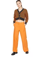 Spodnie damskie - Trendyol Damskie spodnie z szerokimi nogawkami, pomarańczowe, 40, pomarańczowy, 66 - miniaturka - grafika 1