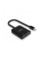 Kable komputerowe i do monitorów - Konwerter Mini DisplayPort do 2xHDMI LINDY MST czarny - miniaturka - grafika 1