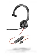 Słuchawki - Słuchawki przewodowe HP Poly Blackwire 3310 Mono USB-A - 767F7AA - miniaturka - grafika 1