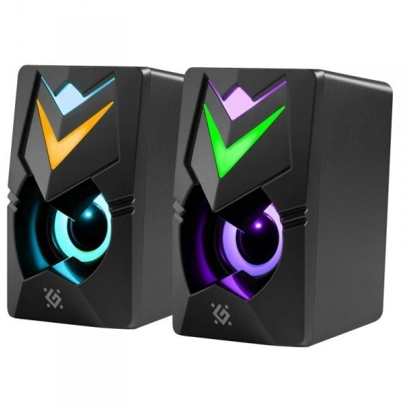 Głośniki komputerowe Defender Głośniki Defender J4 2.0 6W USB podświetlenie LED RGB 65974