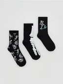 Skarpetki dla dzieci - Reserved - Skarpetki świecące w ciemności 3 pack - czarny - miniaturka - grafika 1