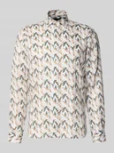 Koszule męskie - Koszula lniana o kroju regular fit z kołnierzykiem typu kent - miniaturka - grafika 1