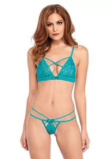 Koszulki i topy damskie - Leg Avenue Bardzo seksowna bielizna Lace bra top i strappy string - grafika 1