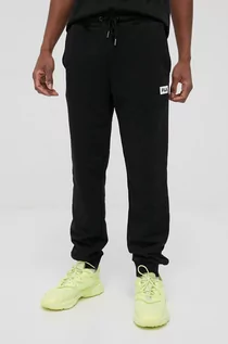 Spodnie męskie - Fila spodnie męskie kolor czarny z nadrukiem - grafika 1