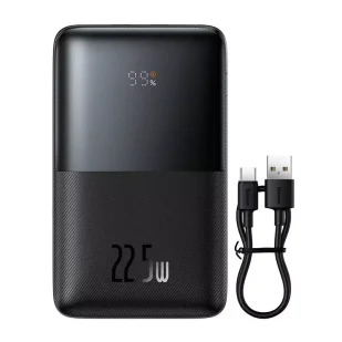 Baseus Bipow Pro 20000mAh, 2xUSB, USB-C, 22.5W Czarny - Powerbanki - miniaturka - grafika 6