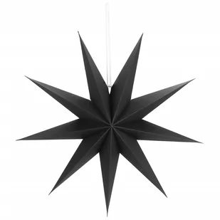 Gwiazda świąteczna papierowa 3d 60 cm zawieszka choinkowa czarna - Bombki - miniaturka - grafika 1