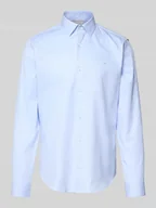 Koszule męskie - Koszula biznesowa o kroju slim fit z wyhaftowanym logo model ‘Harrison’ - miniaturka - grafika 1