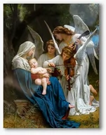 Ikony i obrazy sakralne - Śpiew aniołów, nowoczesny obraz religijny plexi - miniaturka - grafika 1