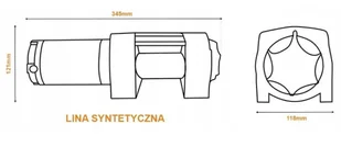 Wyciągarka elektryczna do quada syntetyczna (uciąg: 4000lbs / 1814kg, długość liny: 13 m) 04880868 - Wciągarki - miniaturka - grafika 11