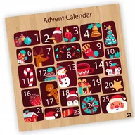 Kalendarze - Naklejki Świąteczne Adwentowy Kalendarz 52 10X10 - miniaturka - grafika 1