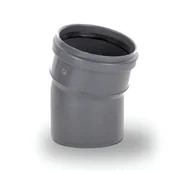 Łączniki, trójniki, kształtki - Kolano kanalizacyjne fi 110/15 popiel - miniaturka - grafika 1