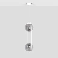 Lampy sufitowe - Podwójna lampa wisząca z grafitowymi kloszami K-5303 z serii ARLENA - miniaturka - grafika 1