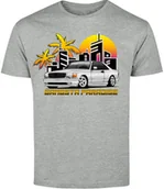 Koszulki męskie - T-SHIRT MĘSKI MOTORYZACYJNA MERCEDES SEC W126 KOSZULKA SZARA R-L A579 - miniaturka - grafika 1