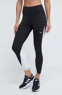 Legginsy - Puma legginsy treningowe Train All Day kolor czarny wzorzyste - miniaturka - grafika 1