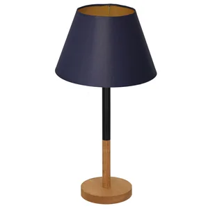 Luminex Table lamps 3758 Lampa stołowa lampka 1x60W E27 czarny/niebieski/naturalny/złoty - Lampy stojące - miniaturka - grafika 1