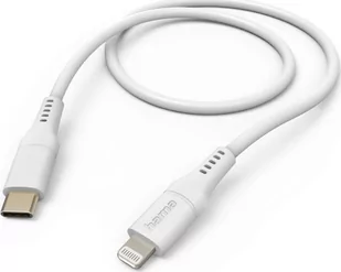 Kabel HAMA Ładujący/data Flexible USB-C - Lightning 1.5m Biały - Kable - miniaturka - grafika 1