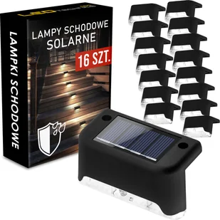 ZESTAW 16szt LAMPA LED schodowa solarna wodoodporna - Lampy ogrodowe - miniaturka - grafika 1