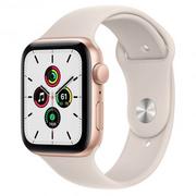 Smartwatch - Apple Watch SE GPS 44mm Gold Alu Sport MKQ53WB/A Biały - miniaturka - grafika 1