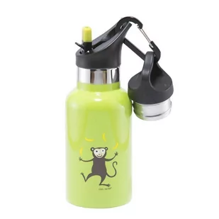 CARL OSCAR Carl Oscar TEMP Bottle - Butelka termiczna ze słomką ze szlachetnej stali nierdzewnej Lime - Monkey - Bidony dla dzieci - miniaturka - grafika 1