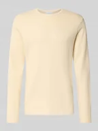 Koszulki męskie - Bluzka z długim rękawem, okrągłym dekoltem i detalem z logo - miniaturka - grafika 1