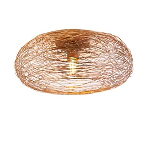 QAZQA Designerska lampa sufitowa miedziana owalna - Sarella - Oprawy, klosze i abażury - miniaturka - grafika 1