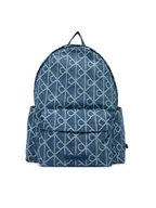 Plecaki - Calvin Klein Plecak Emblem Aop Denim Round Backpack LV04D3429G Niebieski - miniaturka - grafika 1