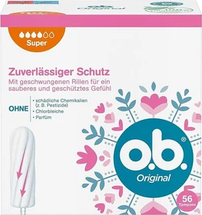 OB Tampony Original Super 56 sztuk O.B. 56 szt Tampony Higieniczne 56szt - Tampony - miniaturka - grafika 1